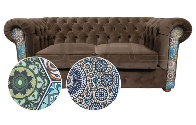 sofa chesterfield mocha mousse